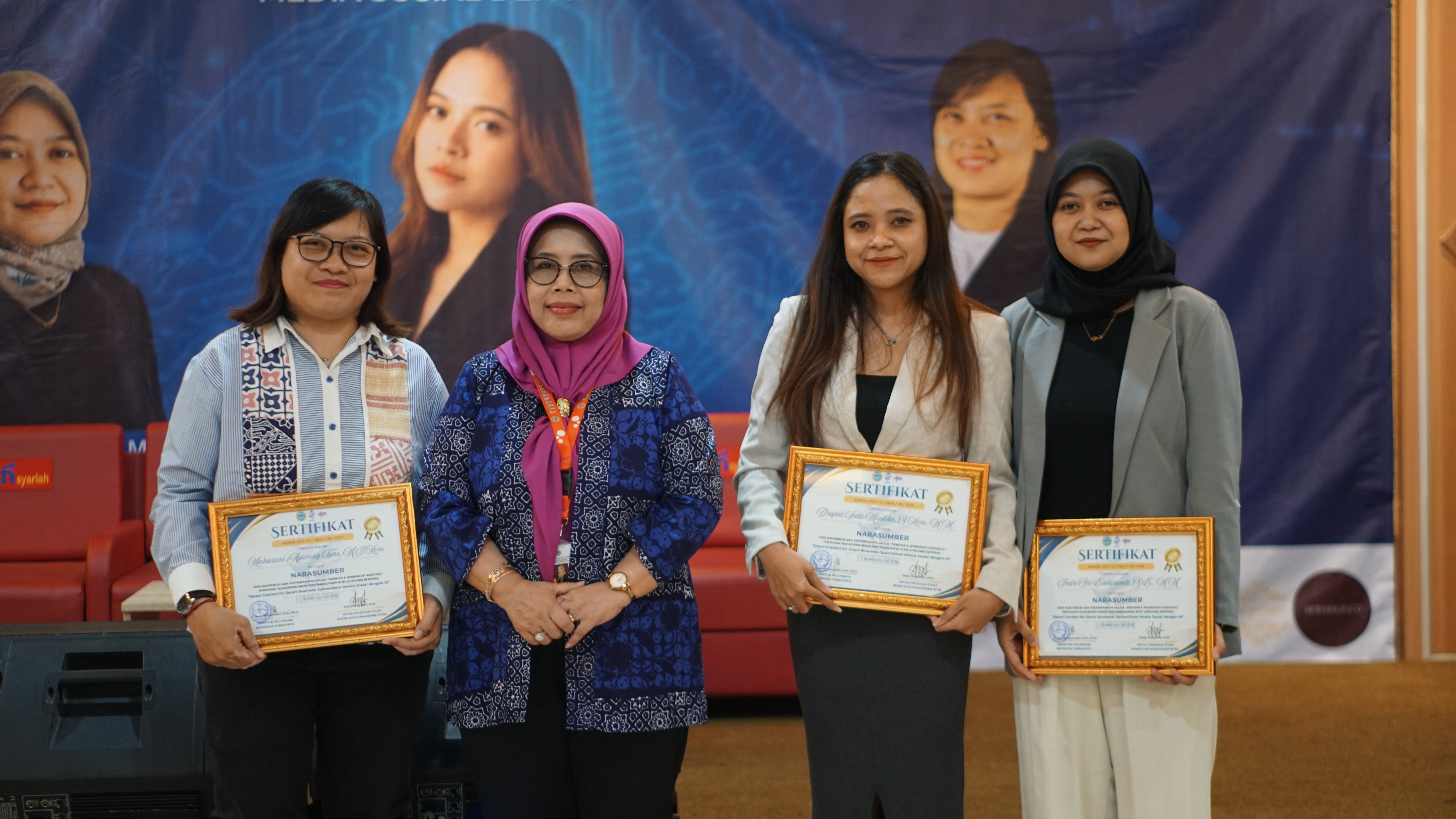 Prodi Bisnis dan Manajemen Ritel Gelar Seminar Nasional dan Workshop “Smart Content for Smart Business: Optimalisasi Media Sosial dengan AI”